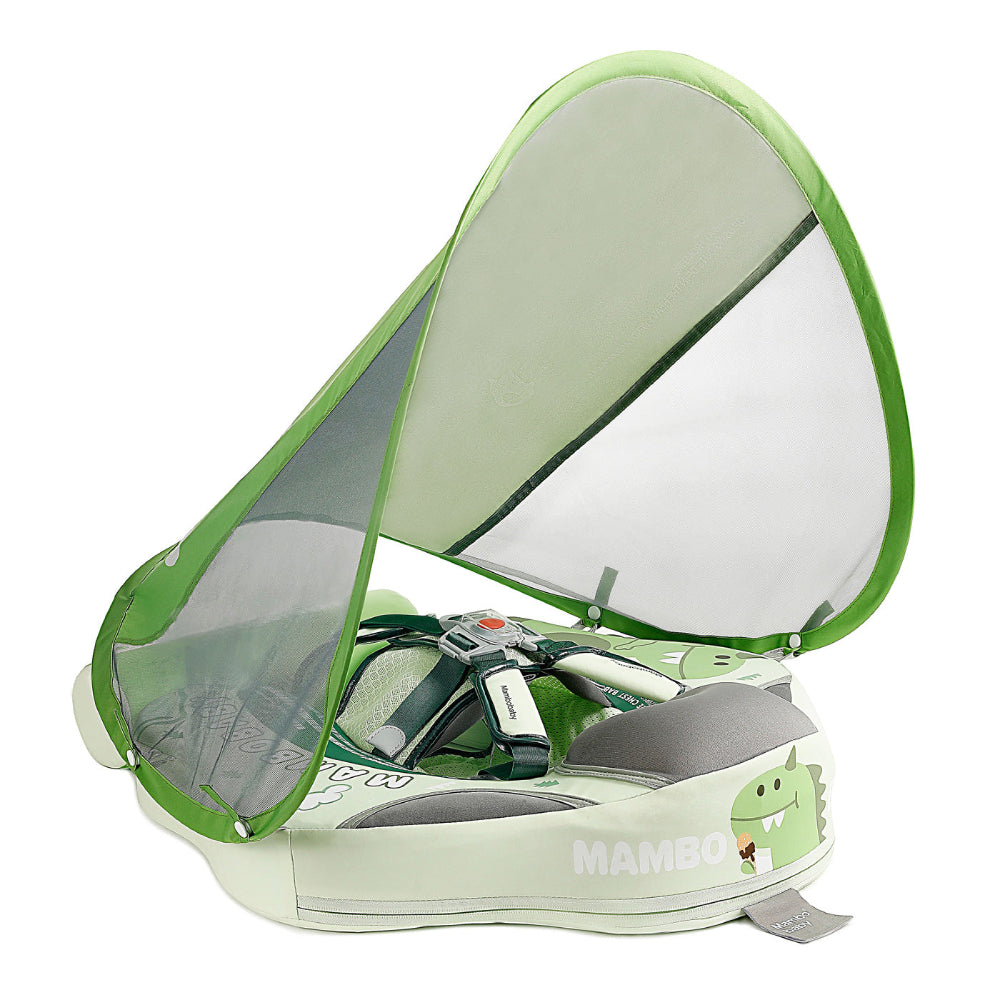 Dinosaur Mambobaby Swimming Floats with Canopy (3-24 MONTHS) Light Green