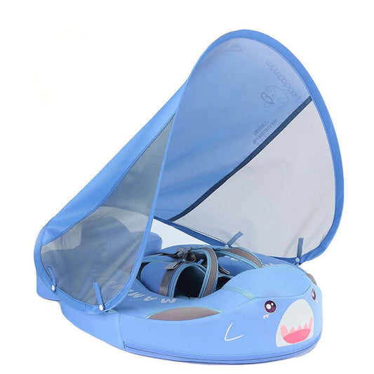 Shark Mambobaby Swimming Floats with Canopy (3-24 Months) Blue