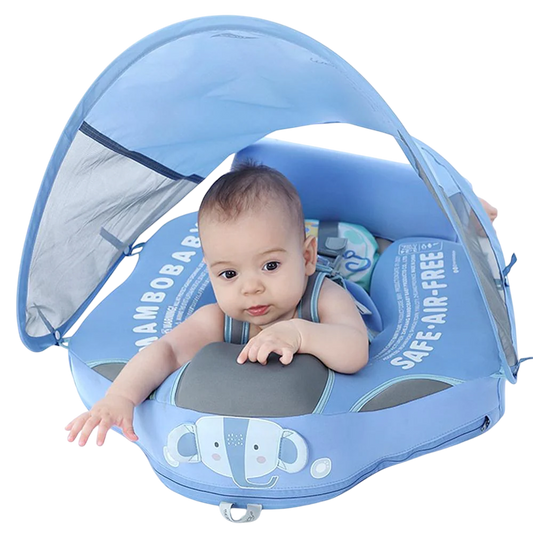 SunSplash | Premium Baby Swim Float Canopy UPF 50+ Blue Poppy