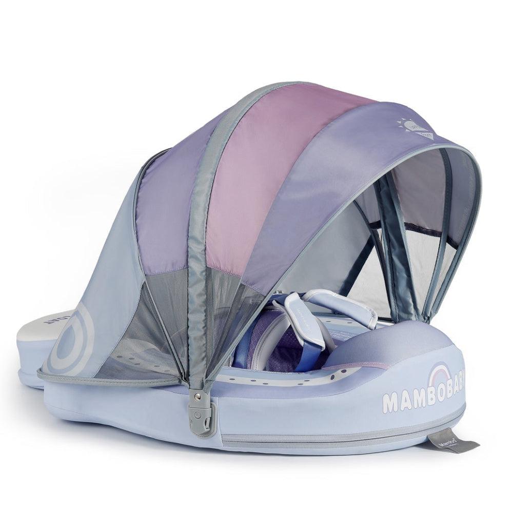 rainbow Mambobaby Swimming Floats with Canopy (3-24 Months) Purple