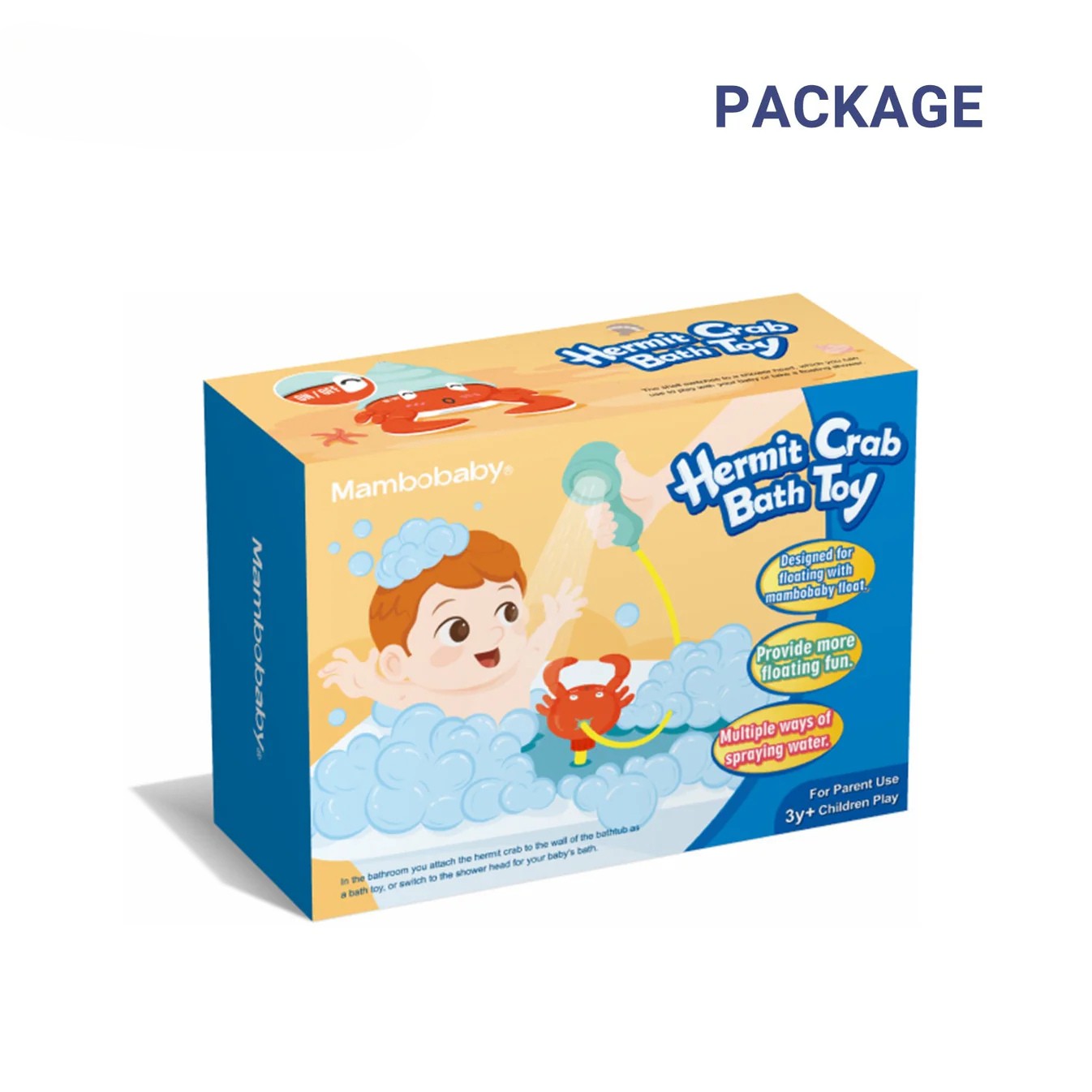 Mambobaby Hermit Crab Baby Toy for Bath and Floating