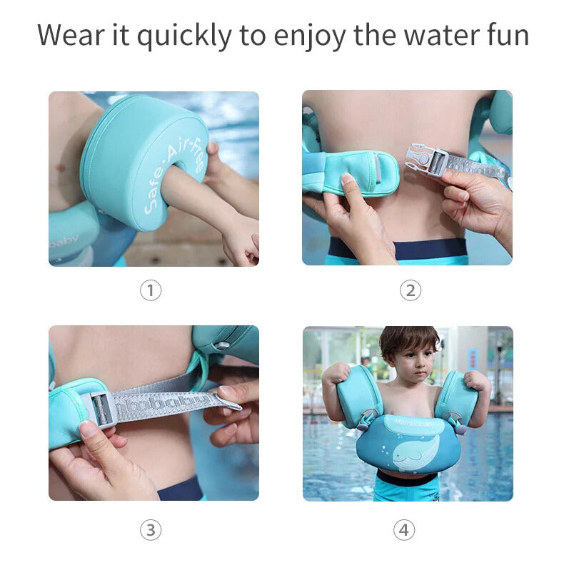 Mambobaby Air-Free Armbands Float Set Swim Trainer AGES 3-8Y for swim training