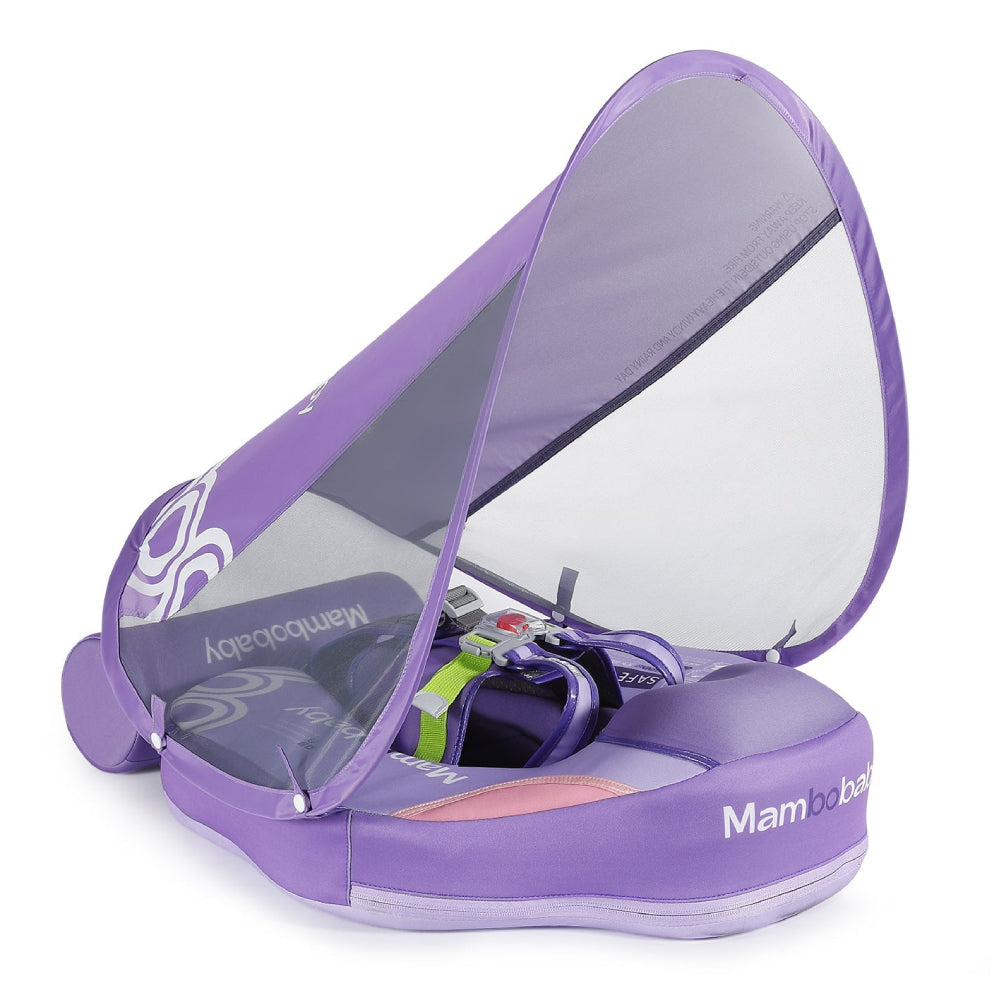 Contrasting Mambobaby Swimming Floats with Canopy (3-24 MONTHS) Purple