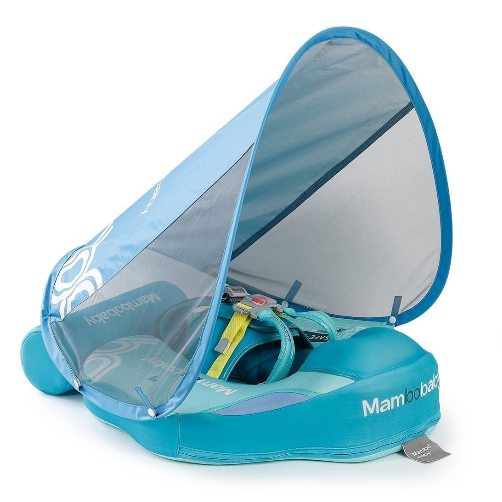 Contrasting Mambobaby Swimming Floats with Canopy (3-24 MONTHS) Green
