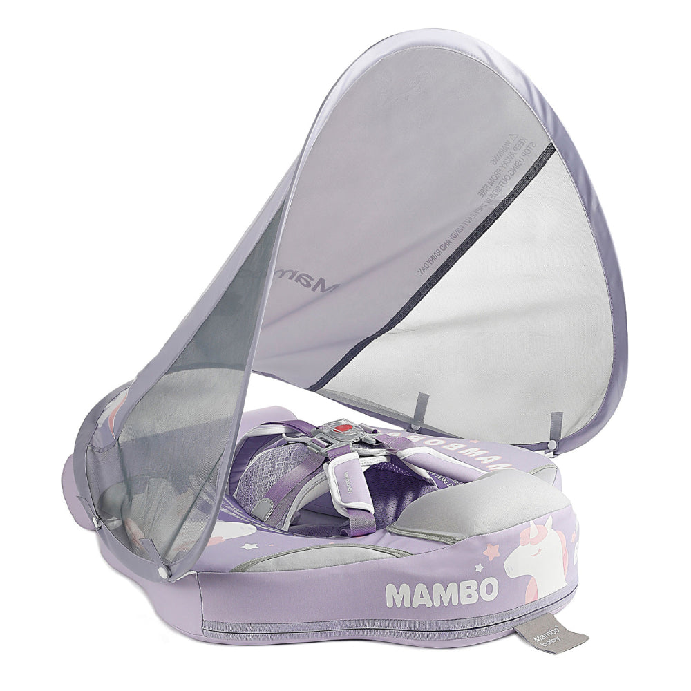 Unicorn Mambobaby Swimming Floats with Canopy (3-24 Months) Light Purple