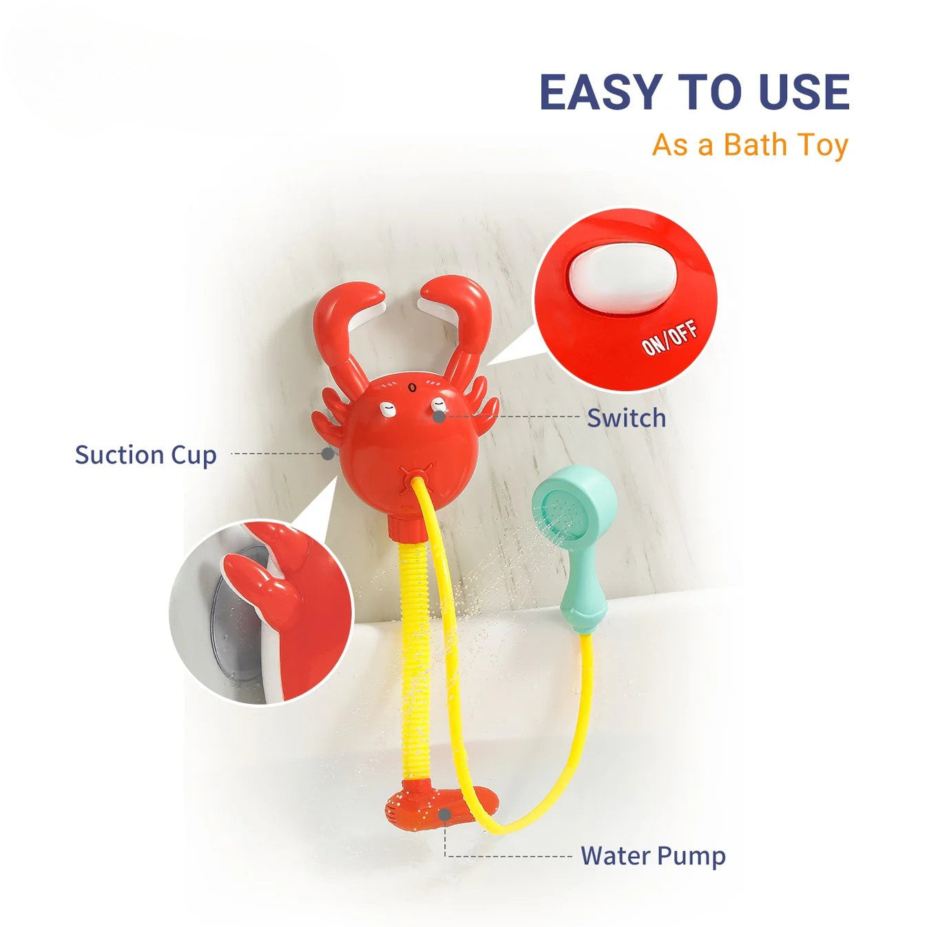 Mambobaby Hermit Crab Baby Toy for Bath and Floating