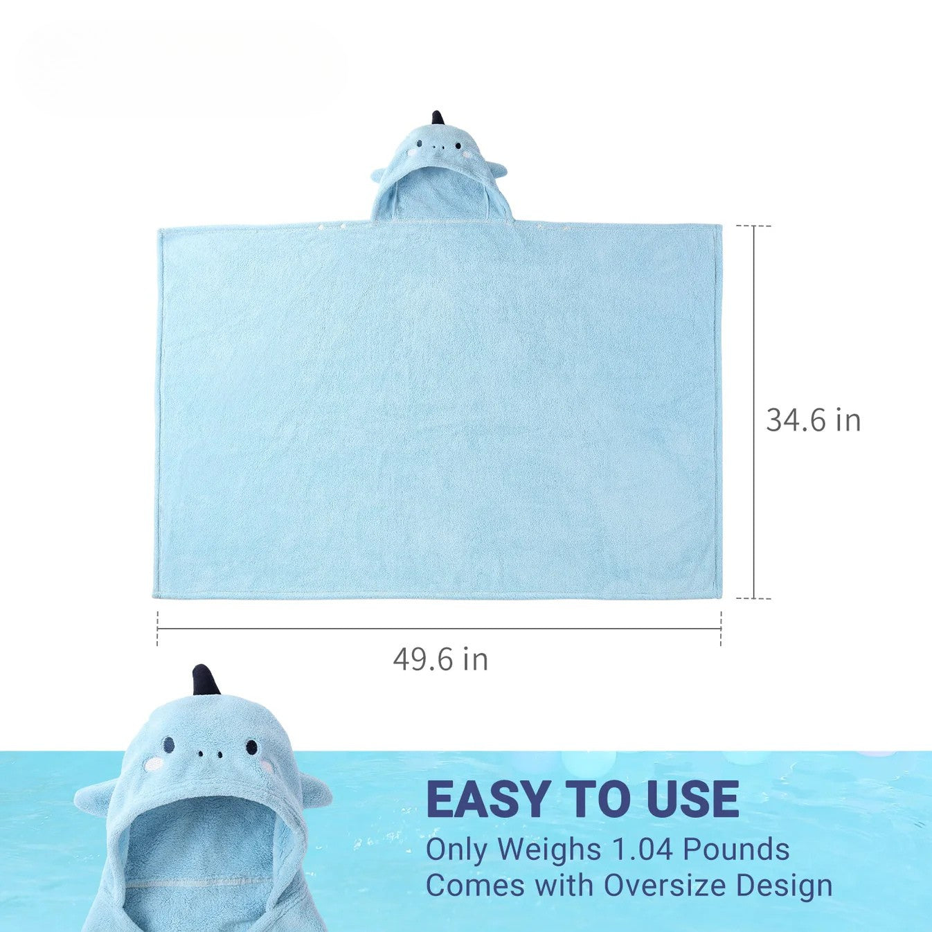 Mambobaby Adorable Hooded Baby Bath Towels