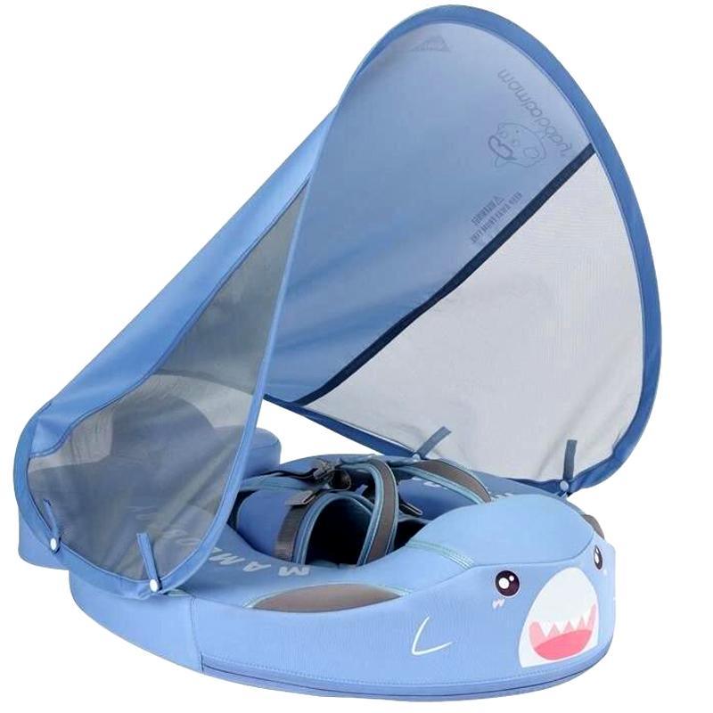 SunSplash | Premium Baby Swim Float Canopy UPF 50+ Blue Shark