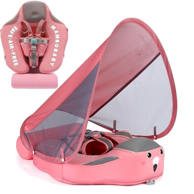 SunSplash | Premium Baby Swim Float Canopy UPF 50+ Pink Flamingo