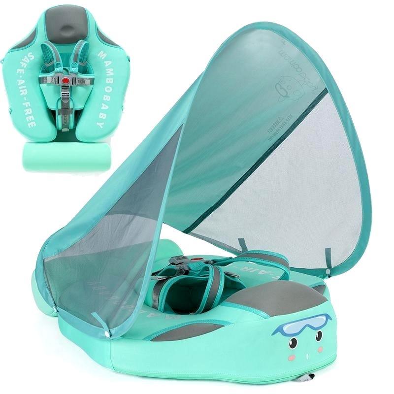 SunSplash | Premium Baby Swim Float Canopy UPF 50+ Green Turtle